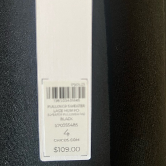 black chicos tunic with eyelet trim - Picture 7 of 8